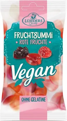 Produktbild von Lühders Vegan Fruchtgummi Rote Früchte 80g
