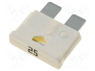 Image de 10 fusibles : fusible à plat pour automobile, 19 mm, 25 A, 32 V, UNIVAL. Fusibles automobiles standard UNIVAL, 25 A