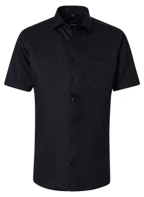 Produktbild von Venti - Comfort Fit - Bügelfreies Herren Business kurzarm Hemd verschiedene Farben (007880), Größe:45, Farbe:Schwarz (800)