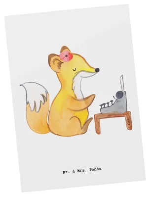 Produktbild von Mr. & Mrs. Panda Postkarte Sekretärin Herz - Weiß - Geschenk, Postkarten, Ansichtskarten, Grußkarte, Ansichtskarte, einzelkarte