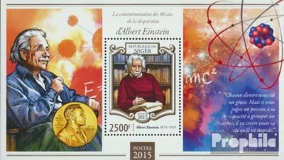 Produktbild von Briefmarken Niger 2015 Mi Block 419 (kompl. Ausg.) postfrisch Albert Einstein