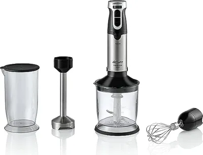 Produktbild von Arzum AR1162 Chefblend 1000-Watt Maxi-Mixer-Set, 500 ml und 700 ml Edelstahl Silber-Schwarz