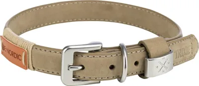 Obrázek produktu pro Trixie BE NORDIC, kožené obojky, barva: béžová, velikost: L-XL