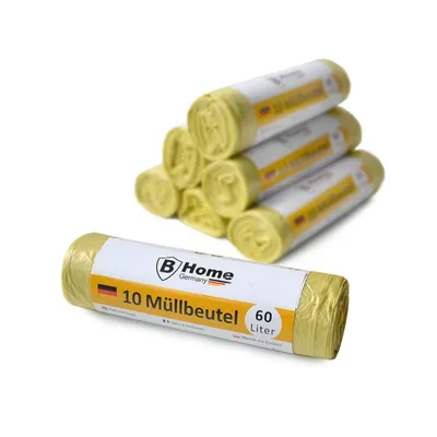 Produktbild von Bahama Abfallbeutel/Müllbeutel 60 Liter 10er Rolle - Gelb