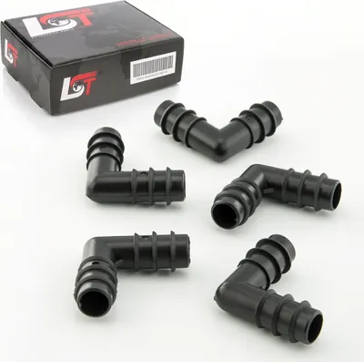 Produktbild von 5x Verbinder L-Stück Winkel Bogen Bewässerungssystem Tropfbewässerung 16x16mm