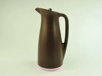 Produktbild von TUPPERWARE Exclusiv ThermoTup 1 L rosa braunThermowächter Kanne Thermoskanne Elegance