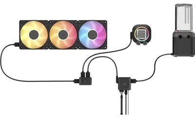 Produktbild von CORSAIR Hydro X Series iCUE LINK XH505i RGB Komplettwasserkühlungsset - schwarz