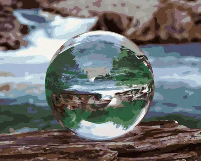 Zdjęcie produktu dla Zuty - Diamond Painting - CRYSTAL ART WITH WATERFALL REFLECTION, 40x50 cm, rozciągnięte płótno na ramie