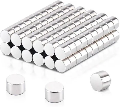 Productafbeelding van 120 kleine, ronde neodymiummagneten, 3 mm x 2 mm, geschikt voor whiteboards, doe-het-zelf projecten en knutselen