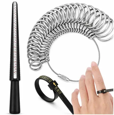 Produktbild von Ringgrößen-Messset mit Juwelier-Maßband und Dorn
