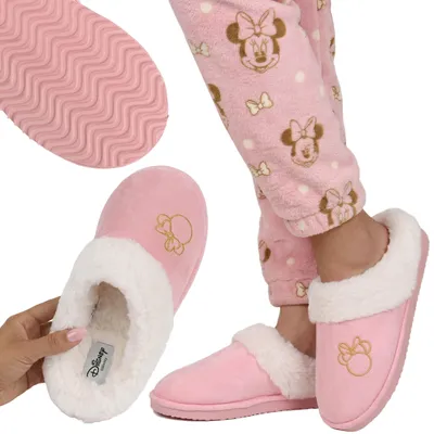 Produktbild von DISNEY Minnie Mouse rutschfeste Hausschuhe für Damen, warme, weiche, flauschige Hausschuhe 38-39 EU