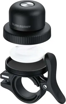 Image de Localisateur de vélo Silver Monkey Tag Bell, noir