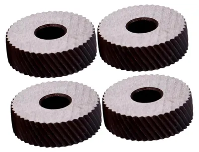 Produktbild von 4 Stück Rändelscheiben für Werkzeug, Stahlrändelscheiben, Diagonalräder, Ersatzrändelscheiben, Grobrändelscheiben