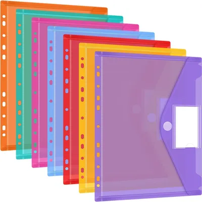Produktbild von Dokumentenmap A4, 28-teilig, 7-farbig, archivierbare Dokumentenhalter A4 mit 11-fach Rand und Etikett, Dokumentenhalter für Organisator