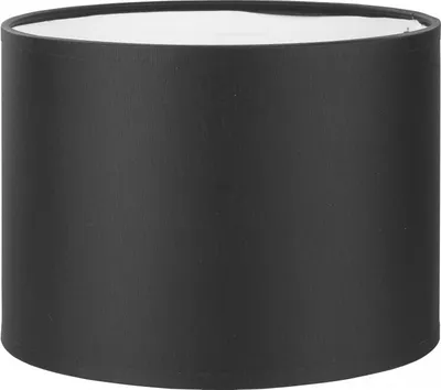 Produktbild von Lampenschirm Stoff für Tischlampe E27 rund Ø 20 cm Zylinder Schwarz