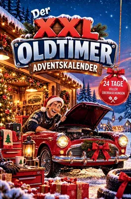 Produktbild von Der XXL Oldtimer-Adventskalender - 24 nostalgische Überraschungen mit Kreativseiten, Rätseln, Mitmachseiten, kuriosen Fakten, unnützem Oldtimerwissen