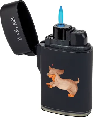 Produktbild von Mr. & Mrs. Panda Feuerzeug Hund Dackel - Schwarz - Geschenk, Sprüche, gas anzünder, Herz, Hunde, sturmfeuerzeuge, zigarettenanzünder, Feuerzeuge, sturmfeuerzeug