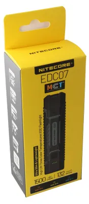 Produktbild von Nitecore EDC07 – 1500 Lumen LED Taschenlampe mit MCT-Technologie, Schwarz