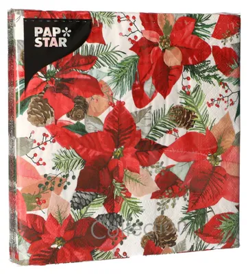 Zdjęcie produktu dla Papstar Servietten Winter Poinsettia