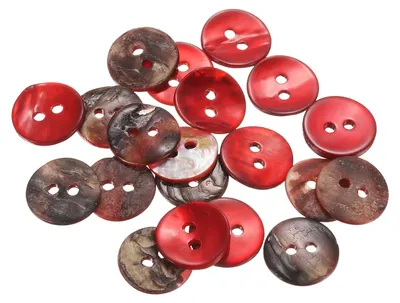 Muschelknöpfe 12,5 mm, 2 Löcher, Perlmutt, 20 Stück