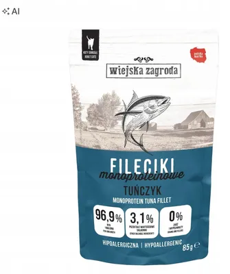 Obrázek produktu pro Mokré krmivo pro kočky, "Wiejska Zagroda", filety z kuřete, sterilizované, 85 g