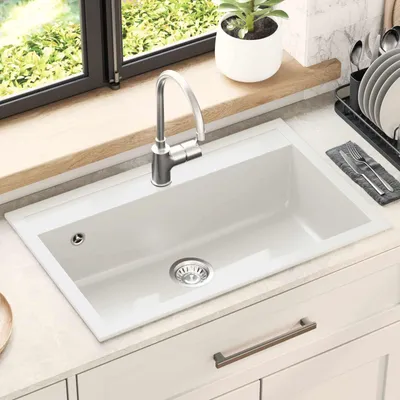 Immagine prodotto di vidaXL Lavabo bianco 795 x 505 mm Granito
