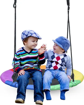 Produktbild von TolleTour Nestschaukel Ø100cm höheverstellbar Rundschaukel Tellerschaukel Kinderschaukel