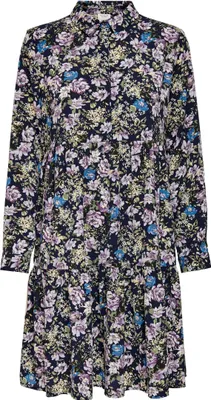 Produktbild von JDY Kurzes Langarm Kleid Gemustert Tunika Falten Bluse Rüschen Hemd JDYPIPER Größe: 34