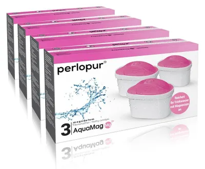 Wasserfilterpatronen, 12 St., Magnesium, passend für Brita Maxtra