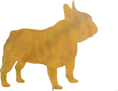 Produktbild von Edelrost Gartenstecker Französische Bulldogge, Gartendekoration