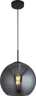 Obrázek produktu pro Amsterdam Pendelleuchte Glasschirm schwarz Rauchglas 30 cm E27