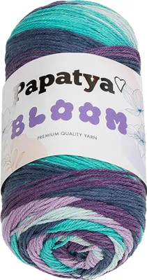 Immagine prodotto di Filato PAPATYA BLOOM - 100 g, 335 m - Viola, Blu