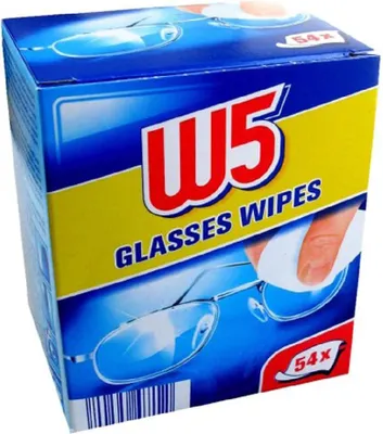 Produktbild von W5 Brillengläser Lappen 54 Stück Reinigungswipes für Brillen, Kamera, Handy