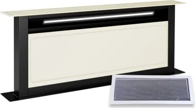 Produktbild von Klarstein Victoria Downdraft Dunstabzugshaube -  , 720 m³/h Luftdurchsatz, Flüsterleise 52 dB, Touchscreen-Steuerung, Spülmaschinenfeste Filter, LED-Beleuchtung, Creme