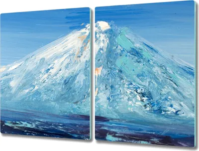 Produktbild von Coloray Herdabdeckplatte 2x40x52 cm Schneidebrett Kochplattenabdeckung Küchenbrett Hackbrett - berg Himmel