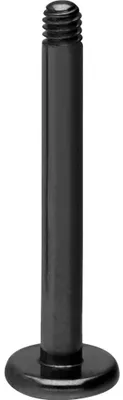 Produktbild von Ohrpiercing, Nasenpiercing Chirurgenstahl Labret ohne Kugel Schwarz Stablänge: 12mm | Stabstärke: 1,6mm