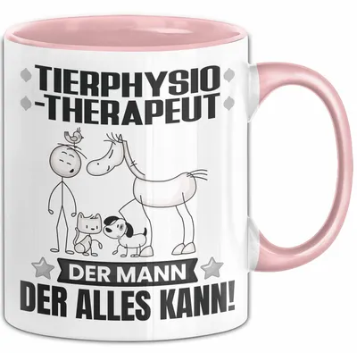 Produktbild von Tierphysiotherapeut Tasse Geschenk für Tierphysiotherapeut Der Mann Der Alles Kann Geschenkidee zum Geburtstag (Rosa)