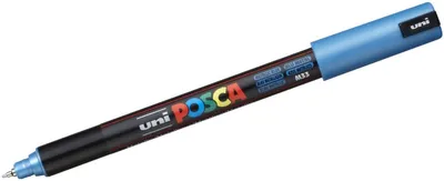 Obrázok produktu pre POSCA uni PC-1MR, 1 kusov, Modrá, Guličkové zakončenie, Čierna, Modrá, 0,7 mm, atrament s vodným základom
