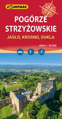 Productafbeelding van Voorbergen van Strzyżów. Jasło, Krosno, Dukla. Toeristenkaart. Editie 2025. Kompass
