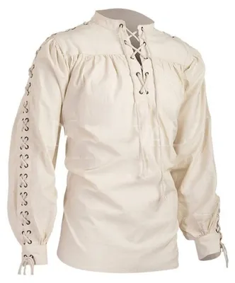 Productafbeelding van Retro Piratenoverhemd voor Mannen in Vikingstijl voor Halloween