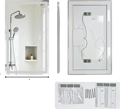 Immagine prodotto di Specchio da bagno, altoparlante Bluetooth, illuminazione dimmerabile, 120X70CM