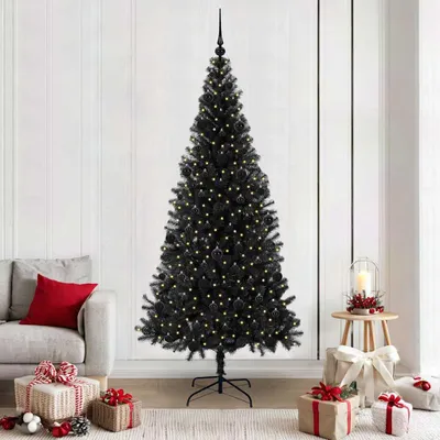Zdjęcie produktu dla Maison Exclusive – choinka bożonarodzeniowa z 300 diodami LED i stojakiem, czarna, 210 cm, PVC