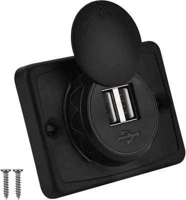 Zdjęcie produktu dla Podwójna brama USB - Auto naładowarka - Ładowarka urządzeń - szybkie załadunek - 12-24 Volt - czarny