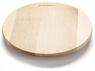 Produktbild von Forgast Holz-Drehplatte 35cm Servierbrett für Pizza und Käse
