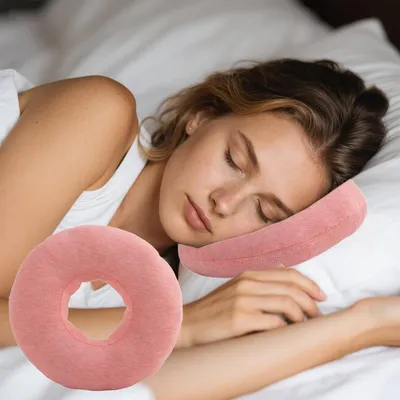 Productafbeelding van Oorkussentjes, donutvormig piercing, geschikt voor zijslapers, verlichten oorpijn, lichtroze