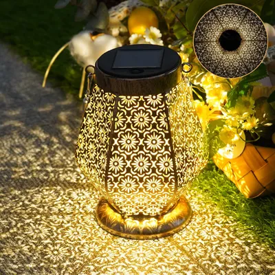 Produktbild von Solarlampen für außen, LED Solarlaterne Gartendeko Hängend, IP65 Wasserdicht Solarleuchten, Gartenleuchten für Draußen, Balkon, Outdoor, Terrassen