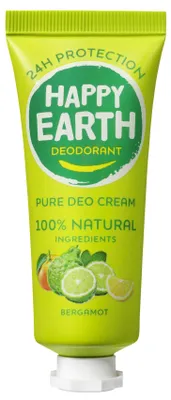 Zdjęcie produktu dla Happy Earth, naturalny dezodorant w kremie o zapachu bergamotki (40 ml)