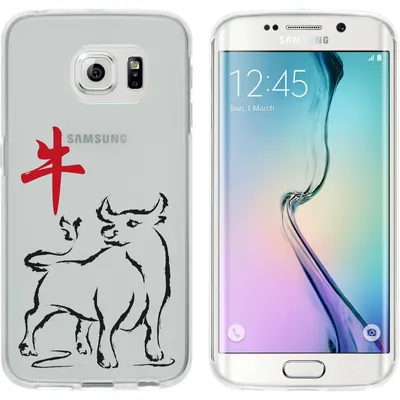 Produktbild von PhoneNatic Case kompatibel mit Samsung Galaxy S6 Edge Silikon-Hülle Tierkreis Chinesisch M2