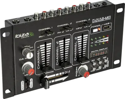 Obrázok produktu pre Ibiza Dj21Usb-Mkii Dj Mixážny Pult S Usb Prehrávačom