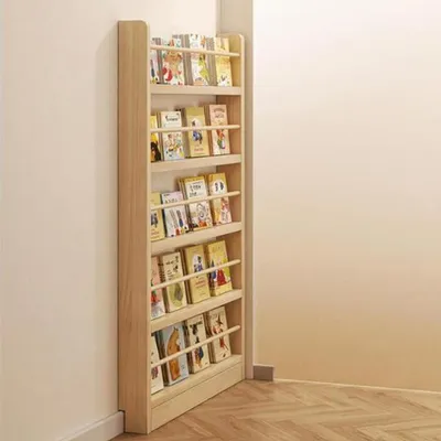 Immagine prodotto di Organizzatore per libreria, realizzato in legno massello, dimensioni 50x10x143 cm